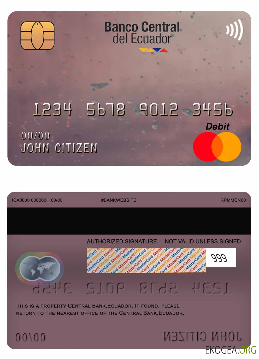 Mastercard de la Banque centrale de l'Équateur